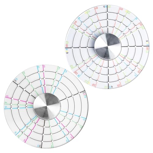 2 x Keramik-Töpfer-Spinner-Werkzeuge, Drehscheibe, Töpferscheibe, Trimmer-Werkzeug, Töpferei-Finishing-Werkzeuge, ungerade/gerade Zahlen-Zirkulator, Tonwerkzeuge für Töpfer und Tonkünstler von CDIYTOOL