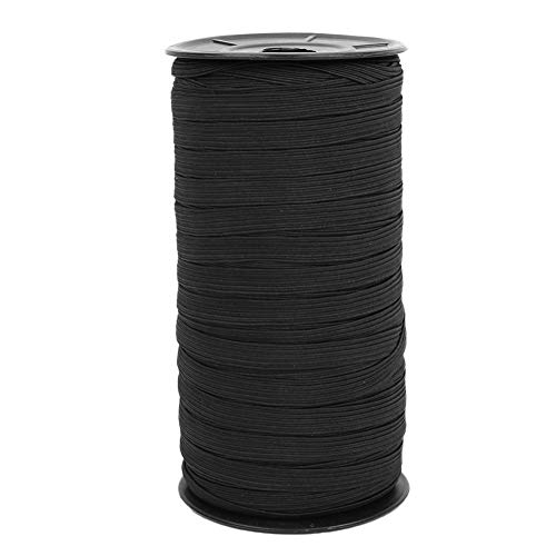 8 Mm 100 Yard Elastisches Band, Elastische Bänder Zum Nähen, Hochelastisches Strickspulen-Nähband, Nähzubehör, Flach Gestricktes Elastisches Handwerk für Kleidung DIY von CDQL