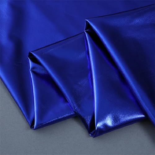 Kleiderstoff, Seidiger Satinbrokat, Glitzer-Strass-Netzstoff, Funkelnder Perlen-Tüllstoff, Mit Kristallen verzierter Stoff, for Kleider oder Bastelarbeiten,(5 Blue,150cmx3yard) von CDWK