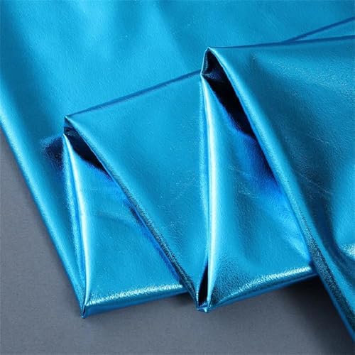 Kleiderstoff, Seidiger Satinbrokat, Glitzer-Strass-Netzstoff, Funkelnder Perlen-Tüllstoff, Mit Kristallen verzierter Stoff, for Kleider oder Bastelarbeiten,(6 Sky Blue,150cmx10yard) von CDWK