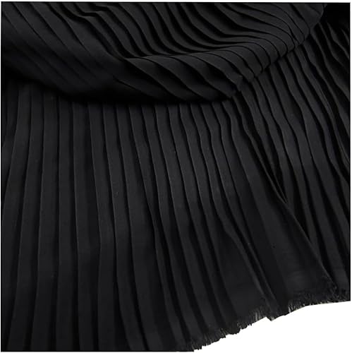 Kleiderstoff, seidiger Satin-Brokat, 1m*1,5m, schwarzer Flockvliesstoff, Spitze, nigerianischer Stoff, Stretch-Netzstoff, afrikanischer Stoff for Selbernähen von Kleidung(Black,Straighten 0.5 meter) von CDWK