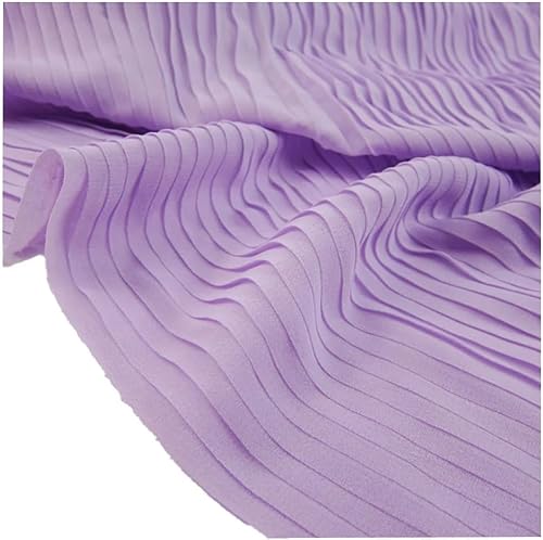 Kleiderstoff, seidiger Satin-Brokat, 1m*1,5m, schwarzer Flockvliesstoff, Spitze, nigerianischer Stoff, Stretch-Netzstoff, afrikanischer Stoff for Selbernähen von Kleidung(Lavender Purple,Straighten 1 von CDWK