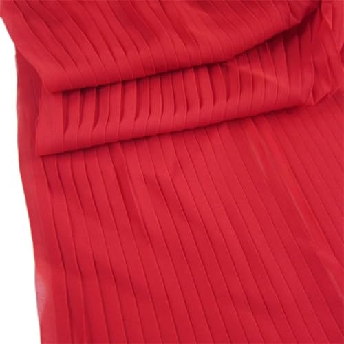 Kleiderstoff, seidiger Satin-Brokat, 1m*1,5m, schwarzer Flockvliesstoff, Spitze, nigerianischer Stoff, Stretch-Netzstoff, afrikanischer Stoff for Selbernähen von Kleidung(Red,Straighten 0.5 meter) von CDWK