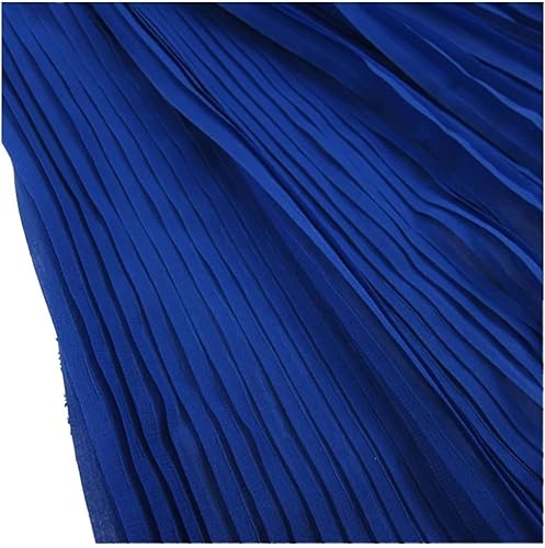 Kleiderstoff, seidiger Satin-Brokat, 1m*1,5m, schwarzer Flockvliesstoff, Spitze, nigerianischer Stoff, Stretch-Netzstoff, afrikanischer Stoff for Selbernähen von Kleidung(Royal Blue,Straighten 0.5 met von CDWK