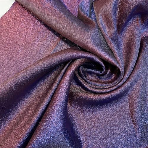 Kleiderstoff, seidiger Satin-Brokat, hellblauer Orgelplissee, harter Netzstoff, Plisseestoff, Akkordeon-Kräuselfalten, Modellierung, dekorativer Designerstoff, schwarz, geglättet(150cm x 1yard) von CDWK