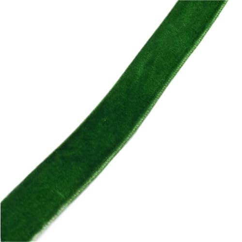 CEHJZQRPL Samtband 38 mm x 2 Yards Band for Partygeschenkboxen, Fransen-Samtband 6–38 mm Breite, 28 Farben, dekorative Bänder for Fotografien(Green,6mm x 5yards) von CEHJZQRPL