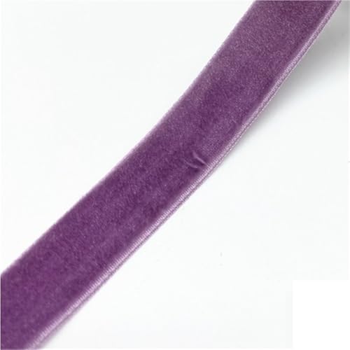 CEHJZQRPL Samtband 38 mm x 2 Yards Band for Partygeschenkboxen, Fransen-Samtband 6–38 mm Breite, 28 Farben, dekorative Bänder for Fotografien(Grey Purple,10mm x 5yards) von CEHJZQRPL