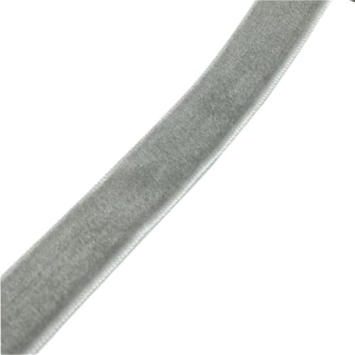 CEHJZQRPL Samtband 38 mm x 2 Yards Band for Partygeschenkboxen, Fransen-Samtband 6–38 mm Breite, 28 Farben, dekorative Bänder for Fotografien(Light Grey,25mm x 5yards) von CEHJZQRPL