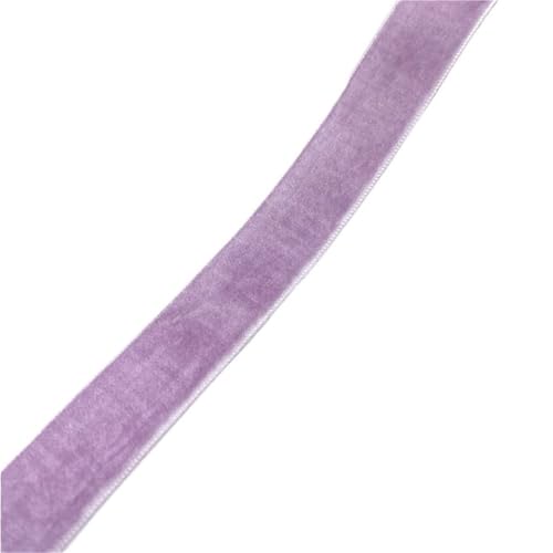 CEHJZQRPL Samtband 38 mm x 2 Yards Band for Partygeschenkboxen, Fransen-Samtband 6–38 mm Breite, 28 Farben, dekorative Bänder for Fotografien(Light Purple,15mm x 5yards) von CEHJZQRPL