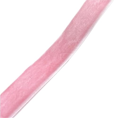 CEHJZQRPL Samtband 38 mm x 2 Yards Band for Partygeschenkboxen, Fransen-Samtband 6–38 mm Breite, 28 Farben, dekorative Bänder for Fotografien(Pink,10mm x 5yards) von CEHJZQRPL