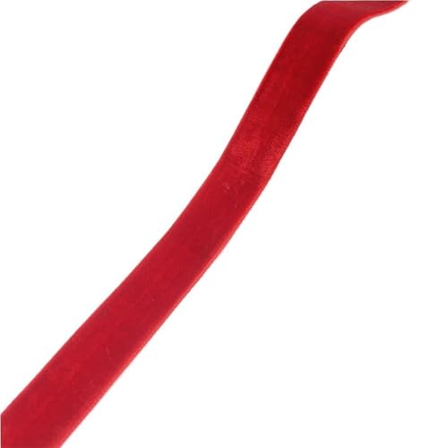 CEHJZQRPL Samtband 38 mm x 2 Yards Band for Partygeschenkboxen, Fransen-Samtband 6–38 mm Breite, 28 Farben, dekorative Bänder for Fotografien(Red,6mm x 5yards) von CEHJZQRPL