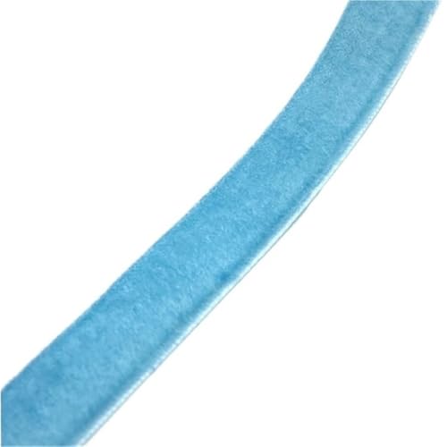 CEHJZQRPL Samtband 38 mm x 2 Yards Band for Partygeschenkboxen, Fransen-Samtband 6–38 mm Breite, 28 Farben, dekorative Bänder for Fotografien(Sky Blue,10mm x 5yards) von CEHJZQRPL