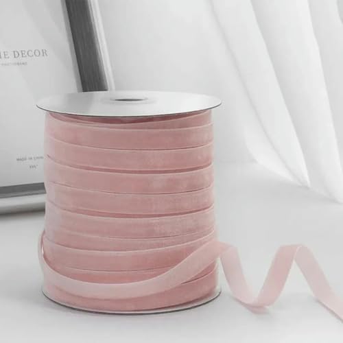 CEHJZQRPL Samtband 45,7 m Samtband, 0,9 cm breit, einseitige Samtbandrolle mit Spule for Verpacken, Dekorieren, for Partys, Hochzeiten, Kunsthandwerk(Pink) von CEHJZQRPL