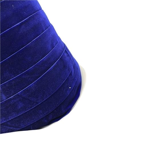 CEHJZQRPL Samtband Farbe: Einseitig, 3/5 Yards, 6 mm – 38 mm, Polyesterseide, efeugrün, kokosnussbraun, grau, Samtschleifen(Blue,20mm x 5yards) von CEHJZQRPL