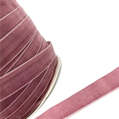 CEHJZQRPL Samtband Farbe: Einseitig, 3/5 Yards, 6 mm – 38 mm, Polyesterseide, efeugrün, kokosnussbraun, grau, Samtschleifen(Lilac,10mm x 5yards) von CEHJZQRPL