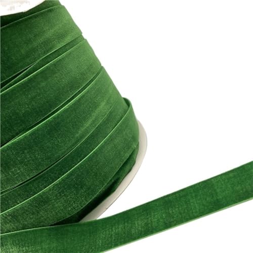 CEHJZQRPL Samtband Farbe: Einseitig, 3/5 Yards, 6 mm – 38 mm, Polyesterseide, efeugrün, kokosnussbraun, grau, Samtschleifen(Seagreen,25mm x 5yards) von CEHJZQRPL