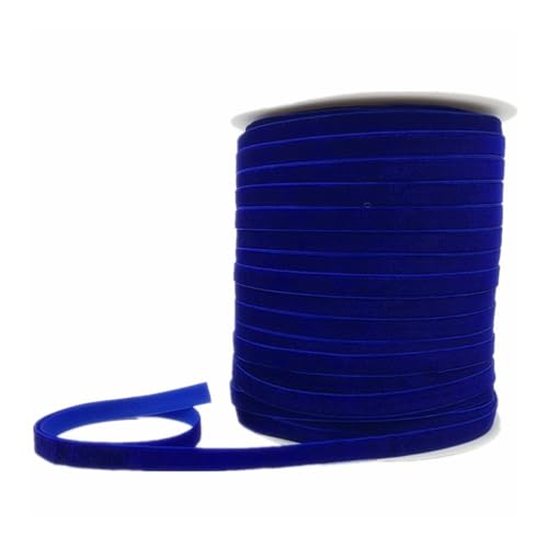 CEHJZQRPL Samtband Gelbliches Band einseitig 6/10/25/38 mm, rot-lila-rosa Samtband handgefertigt, Hochzeitsdekorationsband 3/5 Meter(Dark Blue,15mm x 5yards) von CEHJZQRPL