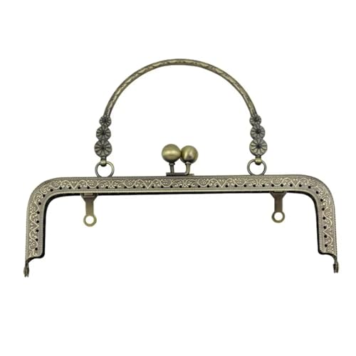 Metal Pocket Frame 18CM/20CM Retro Geldbörsenverschluss Rahmen Tasche Metall Geldbörsenrahmen Schnalle for DIY Handwerk Geldbörse Tasche Herstellung Tasche Teile for Geldbörse Herstellung(Bronze,20cm) von CEHJZQRPL