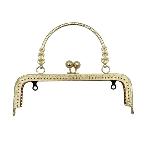 Metal Pocket Frame 18CM/20CM Retro Geldbörsenverschluss Rahmen Tasche Metall Geldbörsenrahmen Schnalle for DIY Handwerk Geldbörse Tasche Herstellung Tasche Teile for Geldbörse Herstellung(Gold,18cm) von CEHJZQRPL