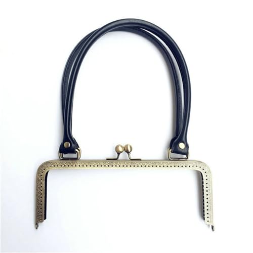 Metal Pocket Frame 2 Stück 24 cm Metall-Geldbörsenrahmen-Griff, Antik-Bronze-Ton, for die Herstellung von Clutch-Taschen, Handtaschen, PU-Zubehör for die Herstellung von Geldbörsen(Black Handle) von CEHJZQRPL