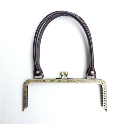 Metal Pocket Frame 2 Stück 24 cm Metall-Geldbörsenrahmen-Griff, Antik-Bronze-Ton, for die Herstellung von Clutch-Taschen, Handtaschen, PU-Zubehör for die Herstellung von Geldbörsen(Coffee Handle) von CEHJZQRPL