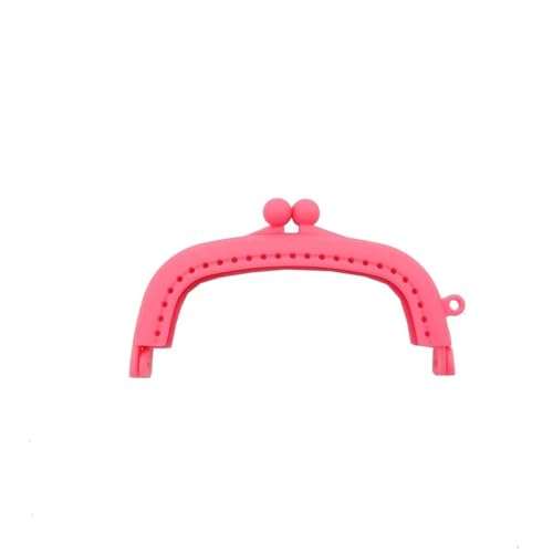 Metal Pocket Frame 8,5 cm Bogen Harz Kunststoff Geldbörse Rahmen mit Loch Kuss Verschluss for Frauen Taschen Handtaschen DIY Häkeln Tasche Herstellung Zubehör(Pink) von CEHJZQRPL