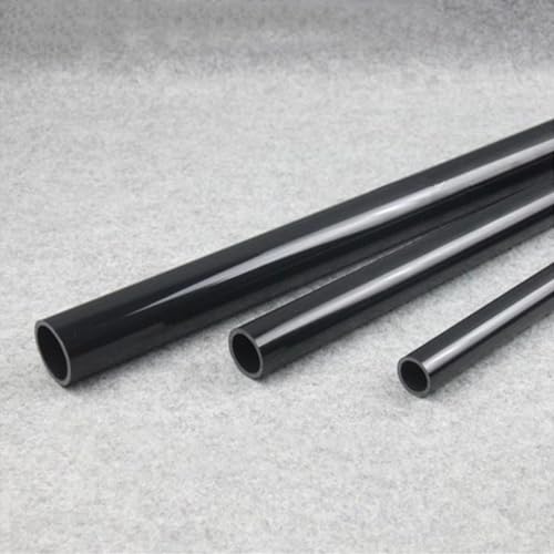 PVC-Hartrohr Rundrohr, Schwarzes PVC-Kunststoffrohr, 2 Stück, Länge 500 mm Innendurchmesser, 3 mm × Außendurchmesser 6 mm, Aquariumrohre, Gartenbewässerung, Bewässerungsarmaturen von CEHJZQRPL