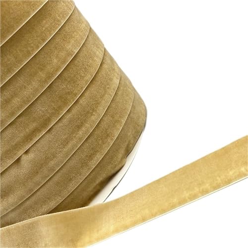 Samtband Farbe: Einseitig, 3/5 Yards, 6 mm – 38 mm, Polyesterseide, efeugrün, kokosnussbraun, grau, Samtschleifen(Khaki,20mm x 5yards) von CEHJZQRPL