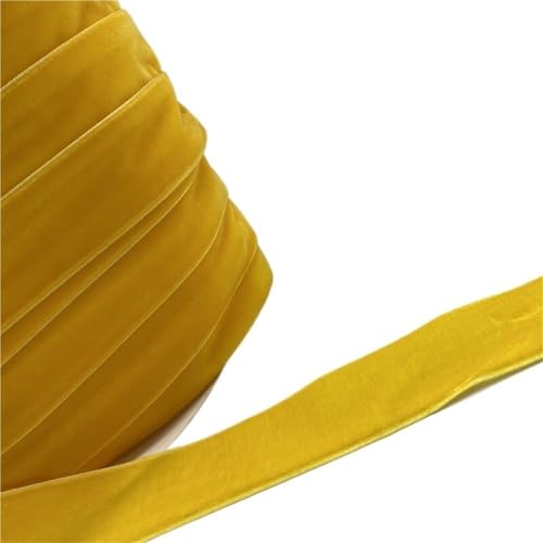 Samtband Farbe: Einseitig, 3/5 Yards, 6 mm – 38 mm, Polyesterseide, efeugrün, kokosnussbraun, grau, Samtschleifen(Ocher,38mm x 3yards) von CEHJZQRPL