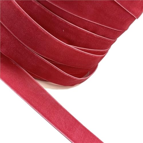 Samtband Farbe: Einseitig, 3/5 Yards, 6 mm – 38 mm, Polyesterseide, efeugrün, kokosnussbraun, grau, Samtschleifen(Orangered,25mm x 5yards) von CEHJZQRPL