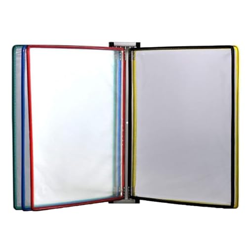 Wand-Display Board System, 10 Displaytaschen, A4 Poster Flip Book Display, for die Anzeige und Aufbewahrung von A4-Dokumenten im Büro/Zuhause von CEHJZQRPL