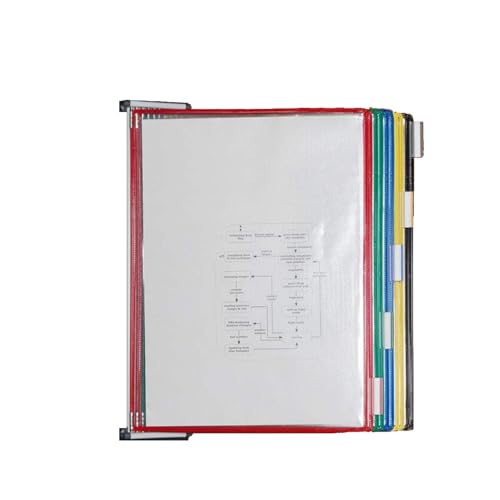 Wand-Display Board System, 10 Taschen, tragbar, Farbe for die Aufbewahrung von Dokumenten im Büro/Lager/Restaurant, A4 von CEHJZQRPL