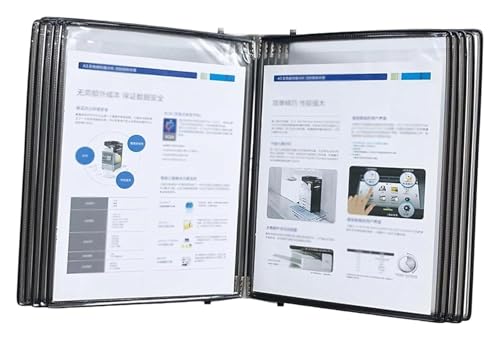 Wand-Display Board System, 20-seitiges doppelseitiges Display, zur Anzeige und Aufbewahrung von A4-Dokumenten im Büro von CEHJZQRPL