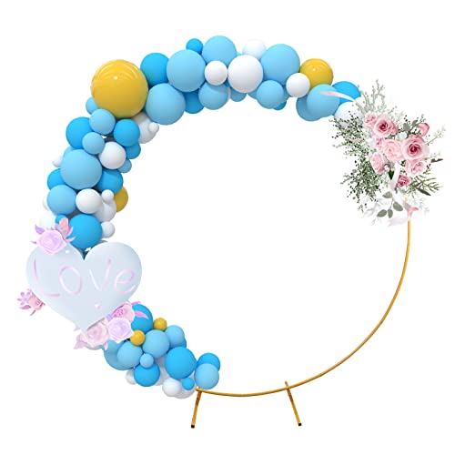 Ballons Girlande Set Runden Durchmesser 200cm,CEIEVER Garland Kit Ballon Kreis Rahmen Kit Gold Ballon Girlande Arch Kit mit Befestigungsbügel für Geburtstag Jubiläum Baby Shower Hochzeit Party Deko von CEIEVER