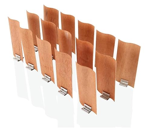 CEMELI 10 Sets 40–200 x 40 mm S Holzdochte große Holzdochte für die Kerzenherstellung mit Dochthaltern aus Metall knisternde Holzdochte rauchfreie Soja-Kerzendochte zum Selbermachen von CEMELI