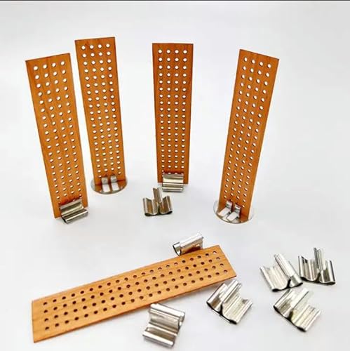 CEMELI 30–101 x 20 mm 3/6 Sets rund hohl groß Holzdochte für die Kerzenherstellung mit Dochthalter aus Metall rauchfreie Soja-Kerzendochte DIY-Knister-Holzdocht von CEMELI