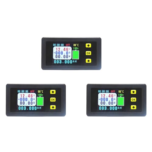 CENMEN 3X VA7510S Spannungs und Strom Messer,100A 6-75V/0V-120V DC Amperemeter Voltmeter Monitor Ausgang Batterie Ladung und Entladung von CENMEN