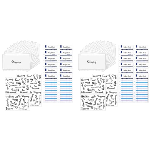 CENMEN 56 STÜCKE Binder A6 6 LöCher Klare Binder ReißVerschluss UmschläGe Ordner Budget Tracker Papier für NotizbüCher Rechnung Planer von CENMEN