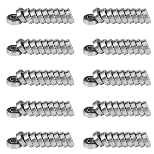 CENMEN 698- Rillen Lager Doppelte Dichtung 8 mm X 19 mm X 6 mm Kohlen Stoff Stahl Lager (100 Pro Pack) von CENMEN