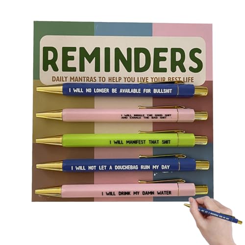CENMOO Lustige Stifte für Erwachsene,5 Stück neuartige Kugelschreiber, glatte Schreibstifte | Einziehbares, sortiertes tägliches lustiges Stifte-Set für Frauen als Dankeschön-Geschenk von CENMOO