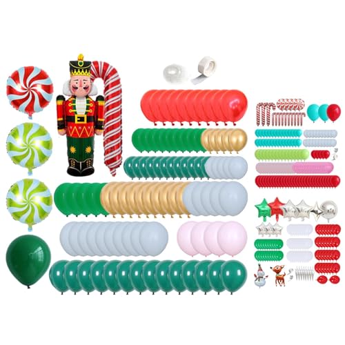 Weihnachtsballongirlande, Weihnachtsballon-Bogen-Set, Weihnachtsballon-Girlande, rote und grüne Weihnachtsballongirlande, Tischdeckenballongirlande, Weihnachtsballongirlande von CENMOO