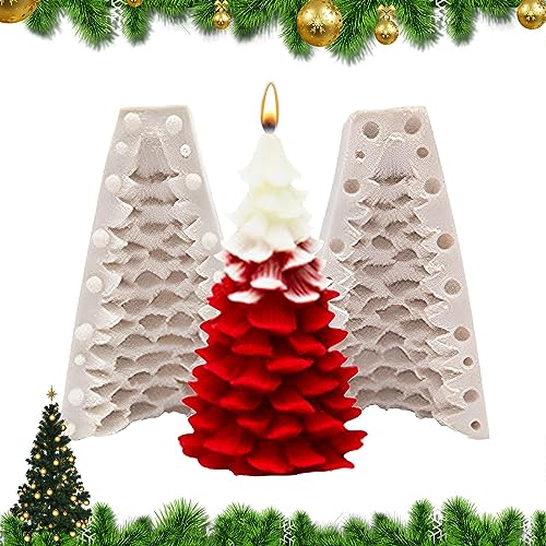 Weihnachtsbaum-Form – 3D-Kerzenherstellungsformen, wiederverwendbare 3D-Silikonform für selbstgemachte Seife, Kerzen, Gips, Schokolade, Harzhandwerk Cenmoo von CENMOO