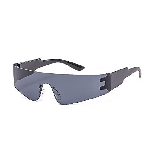 CENPEK 1 PCS Futuristische Sonnenbrille Schwarz Grau Slice Schwarze Beine für Cosplay Slim Cyclops Adult Party von CENPEK