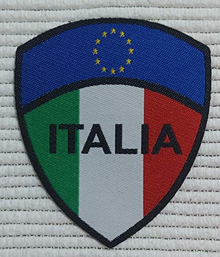 Centro Ricami Patch-Aufnäher, Mikro-Stickerei in HD/Jacquard (hohe Auflösung), Italienisches Wappen zum Aufbügeln, Mikro-Faden, Abmessungen: H.7 x L. 5,5 cm, hergestellt in Italien. von CENTRO RICAMI RICAMIFICIO INDUSTRIALE ITALIANO DAL 1989