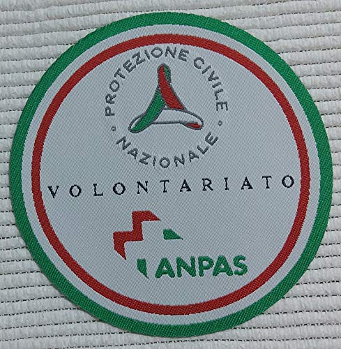 CENTRO RICAMI Patch-Aufnäher, Mikro-Stickerei in HD/Jacquard (hohe Auflösung), Logo, zum Aufbügeln, Mikro-Faden, Durchmesser: 9 cm, hergestellt in Italien. von CENTRO RICAMI