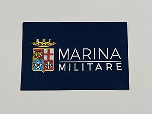 Patch-Aufnäher aus HD/Jacquard (hohe Auflösung) Militärmarine, zum Aufbügeln, Mikrofaden, Maße: H.cm.6 x B. 9,5 cm, hergestellt in Italien von CENTRO RICAMI