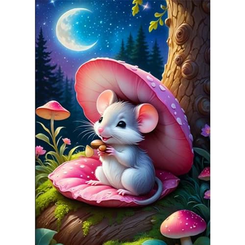 CEOVR 5D Diamond Painting Erwachsene Maus,Diamond Painting Set Erwachsene,30x40 cm Pilz Diamond-painting Pictures DIY Cross,Mond Diamant Painting Art Kits von CEOVR