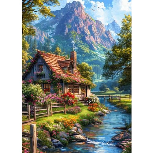 CEOVR Diamond Painting Bilder Kit Erwachsene,5D Landschaft Diamond-painting 30x40 cm,Berge Diamant Art Set von CEOVR