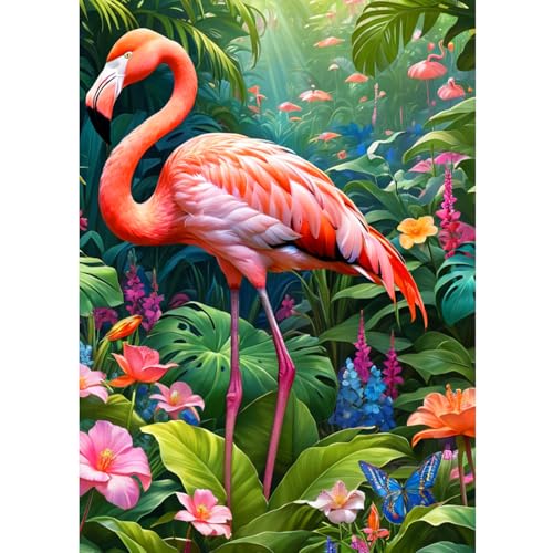 CEOVR Diamond Painting Erwachsene Vogel 5D Diamond Painting Bilder Erwachsene Tier,DIY Diamond-painting Flamingo,Diamond Painting Set für Dekoration,30x40 cm von CEOVR