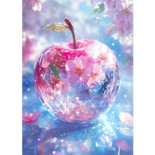 CEOVR Diamond Painting Kit Erwachsene Apfel Diamond-painting 30x40 cm,Apfel und Blumen Diamant Paintings Kit,5D DIY Diamond Painting Bilder Set,5D DIY Diamond Painting Bilder Kit von CEOVR